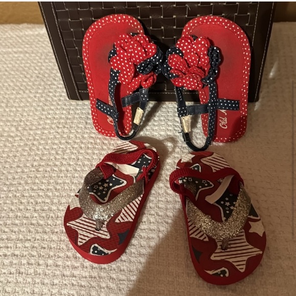 Patriotic Star and Polka Dot Baby Sandals - Picture 3 of 7
